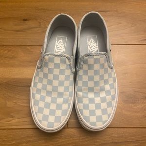 Blue checker board vans